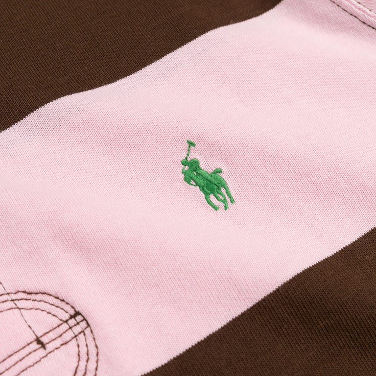 Polo Ralph Lauren Classic Fit Khaki-Collar Rugby Shirt - XXL / Carmel Pink / Chocolate Mousse - 2