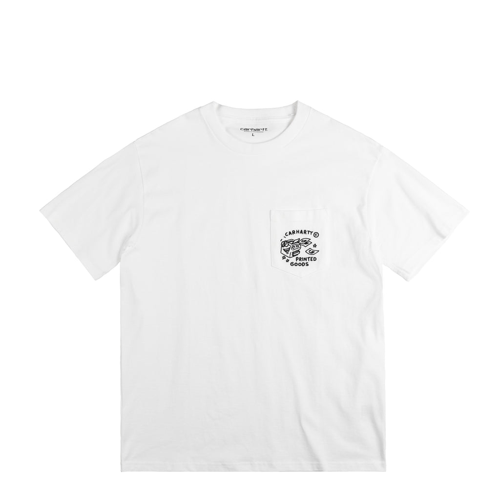 Tシャツ・カットソー Carhartt Wip White L S Pocket T-Shirt Carhartt Tシャツ カーハート carhartt 長袖 K126 ポケット付き