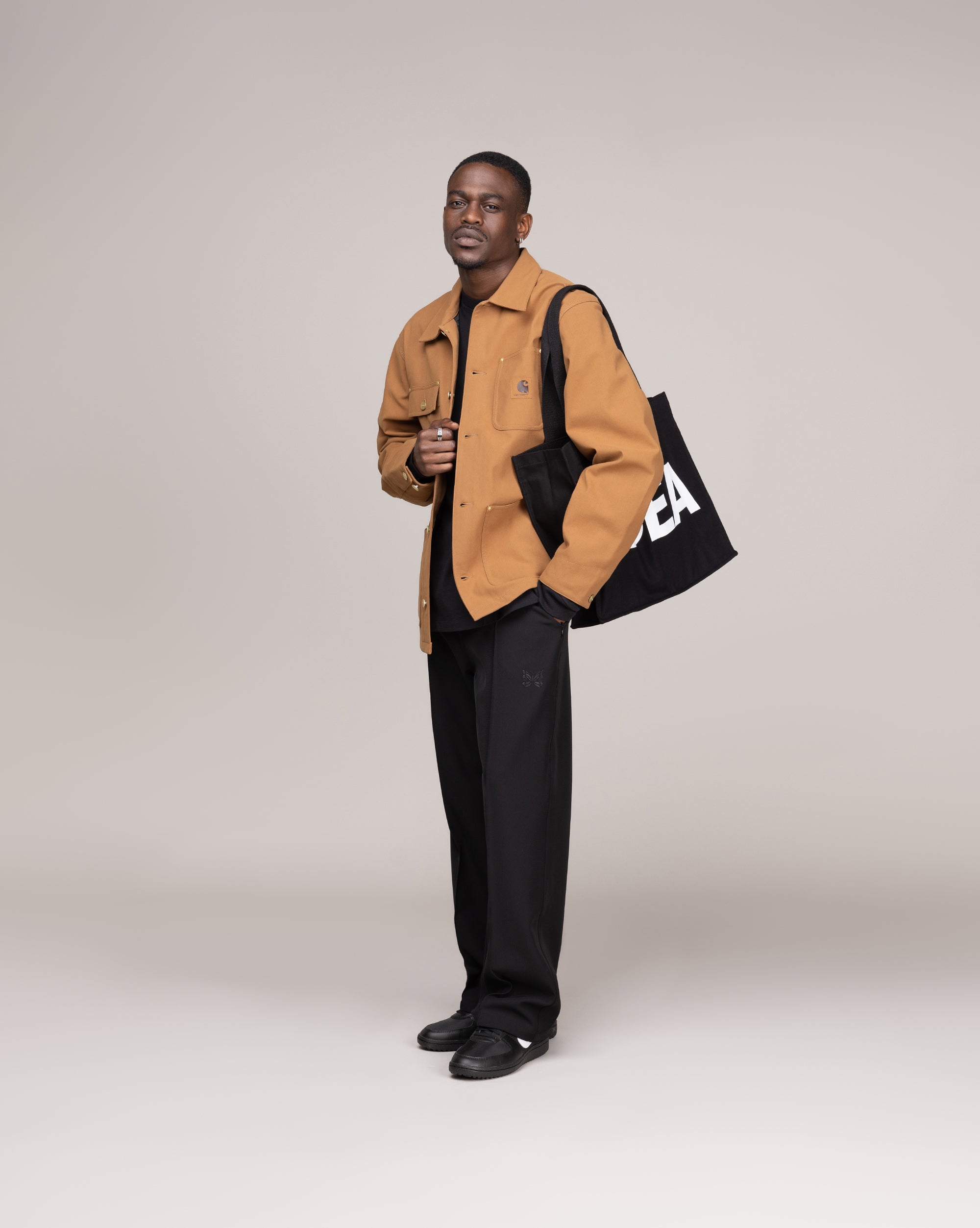 Needles『Tucked Trouser-PE/PU Stretch Twill』(Black