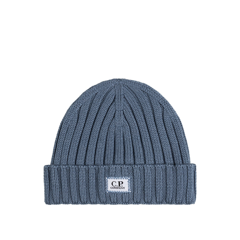 C.P. Company Extra Fine Merino Wool Logo Beanie