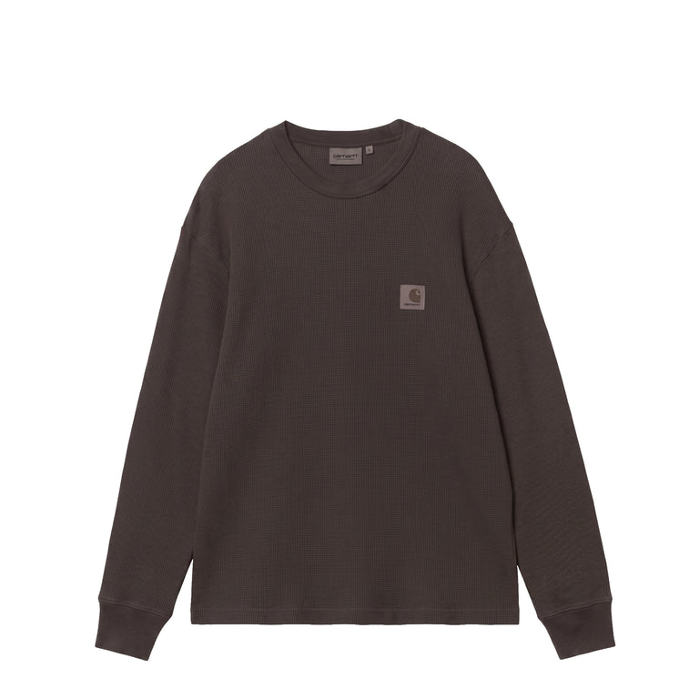 Carhartt WIP L/S Vista Waffle T-Shirt - M / Tobacco Garment Dyed
