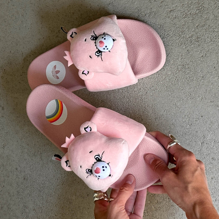 Adidas x Care Bears Adilette W onfeet