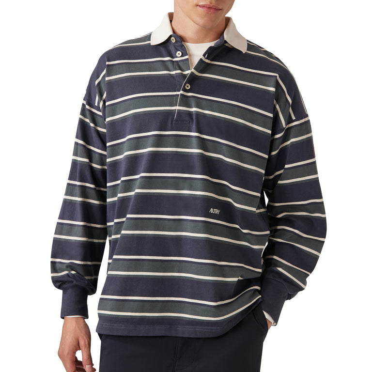 Autry Striped Polo Jersey - XXL / Green / Blue - 5
