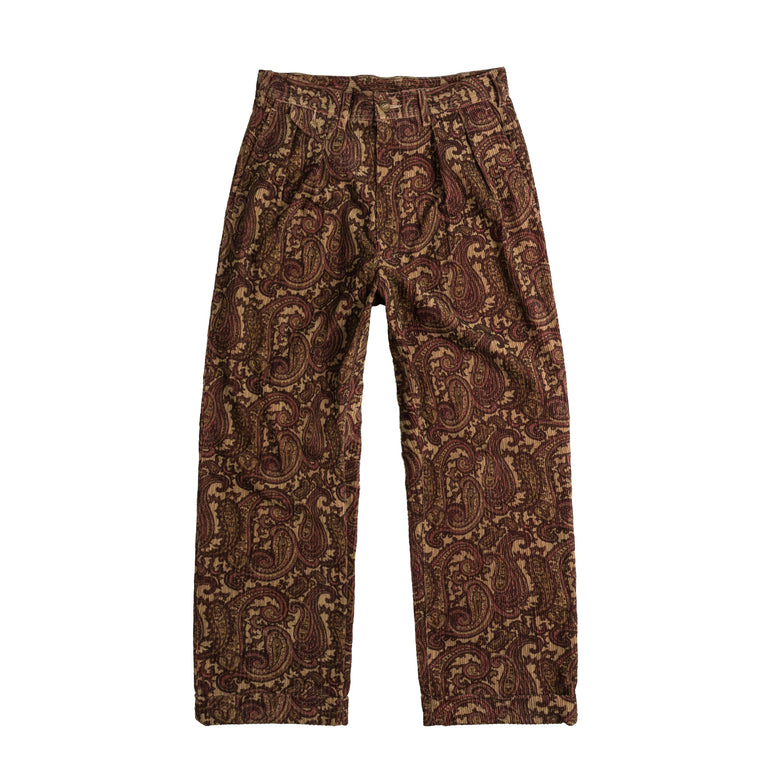 Beams Plus 2 Pleats Trousers Corduroy Print