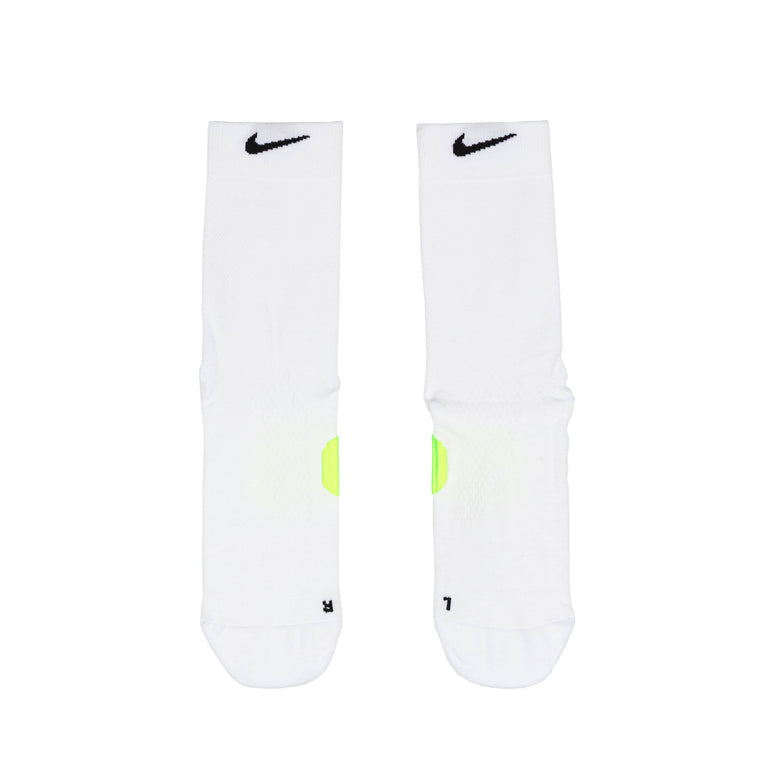 Nike	Running Midweight Crew Socks - XL / White / Volt / Black - 2