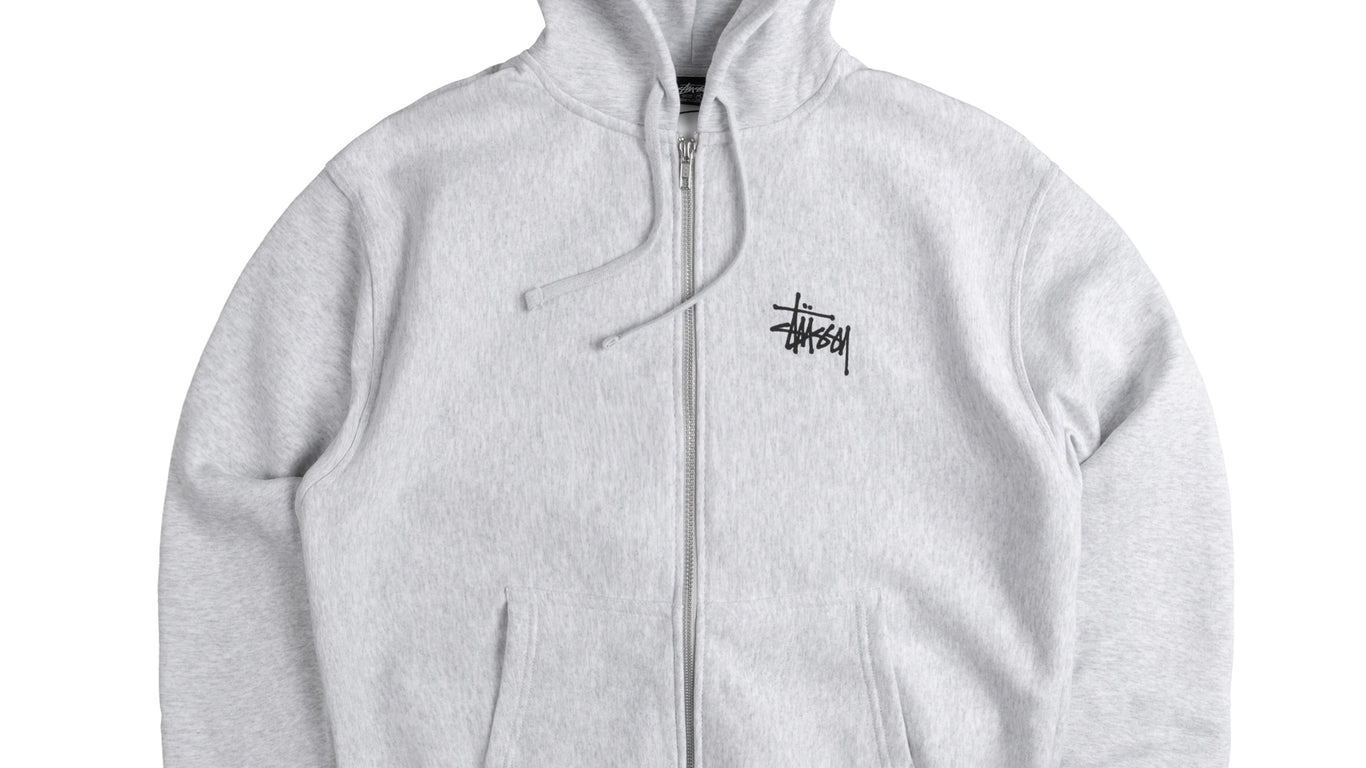 Basic Stüssy Zip Hoodie Pigment Dyed in natural – Stüssy