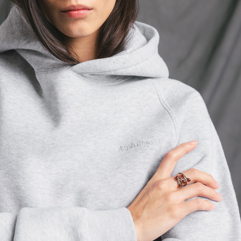 Asphaltgold Essential Hoodie (Heather Grey) onfeet