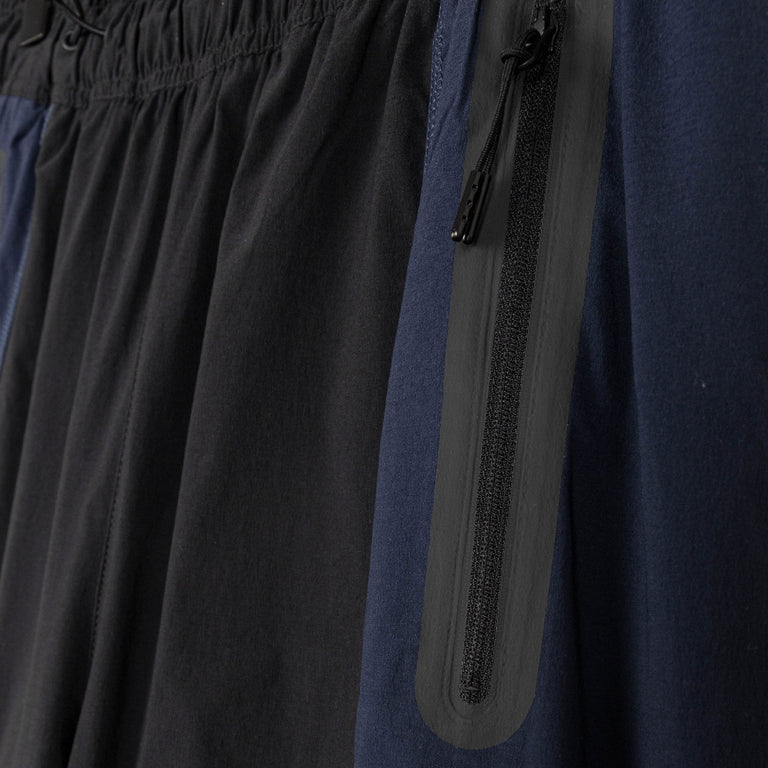 Nike Tech Dri-Fit Woven Color-Block Trousers - L / Black / Obsidian / Black - 5