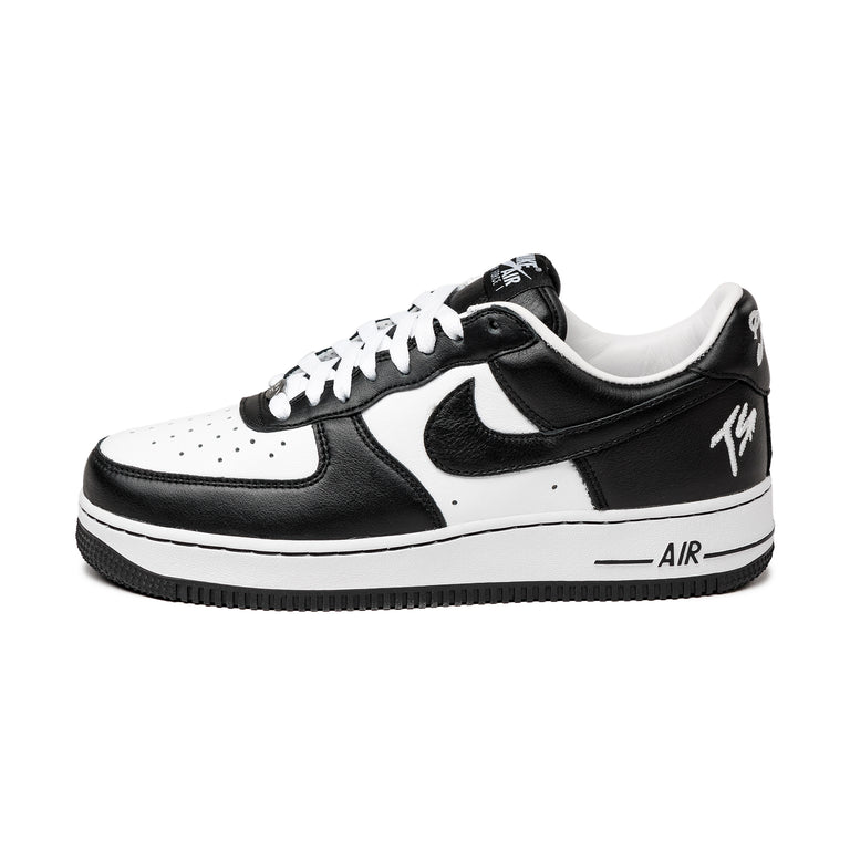 Black and white leather air force ones store