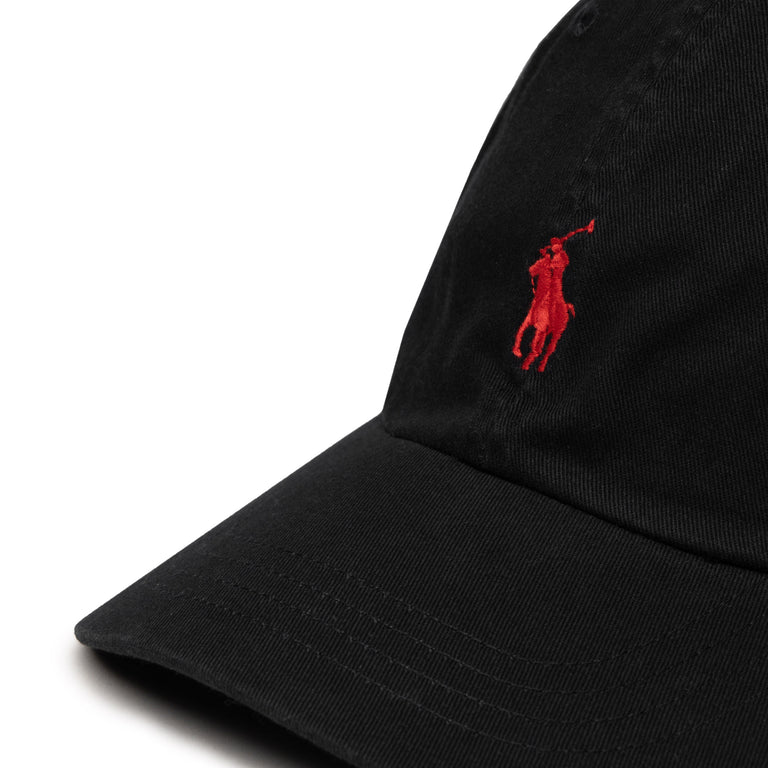 Black and red polo hat clearance