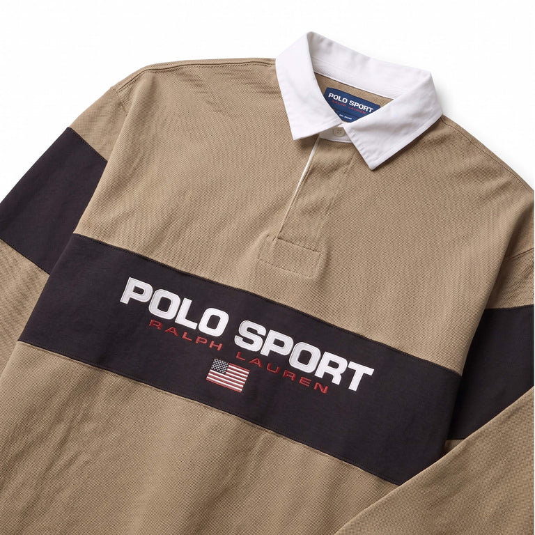 Polo Ralph Lauren Polo Sport Knit Rugby Pullover - XXL / RL Khaki / Black Boo - 3