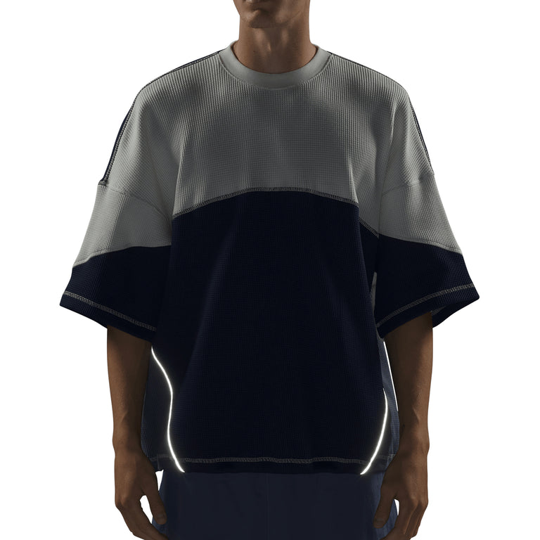 Adidas La Cienega Short Sleeve Sports Tee - L / Off White / Night Indigo / Preloved Ink - 6
