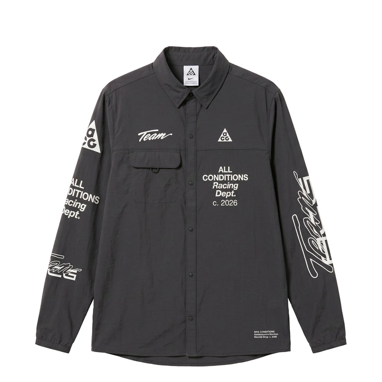 Nike	ACG "Aireez" UV Protection Button-Up Long-Sleeve Graphic Top - XXL / Dark Smoke Grey / White - 1
