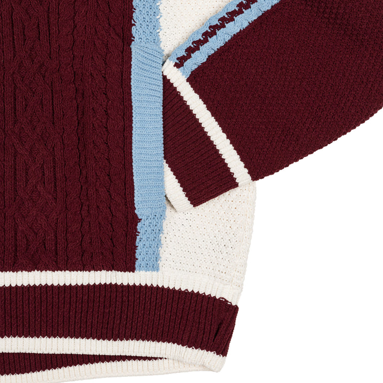 Adidas Retro Remix Cardigan - XXL / Shadow Red / Off White / Ash Blue - 3
