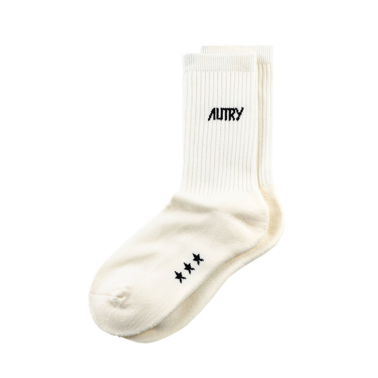 Autry Stars Socks - S / Cream / Black
