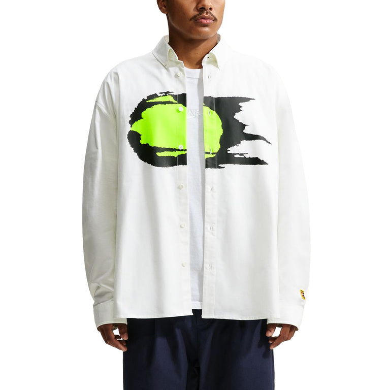 Nike	Club Rules Oxford Longsleeve Shirt - XXL / Summit White / Summit White - 2