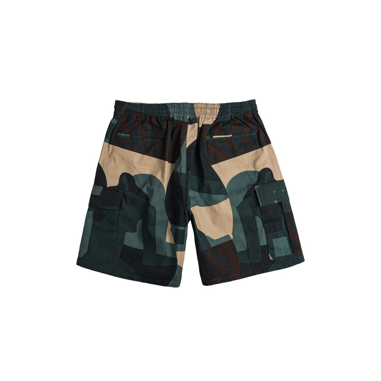 By Parra Distorted Camo Shorts