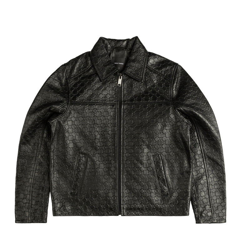 Daily Paper Silence Monogram Leather Jacket