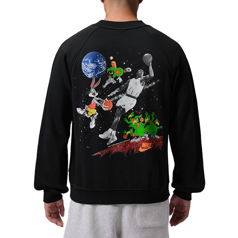 Nike	Jordan Brooklyn Space Jam Vault Fleece Crewneck Sweatshirt - L / Black - 4
