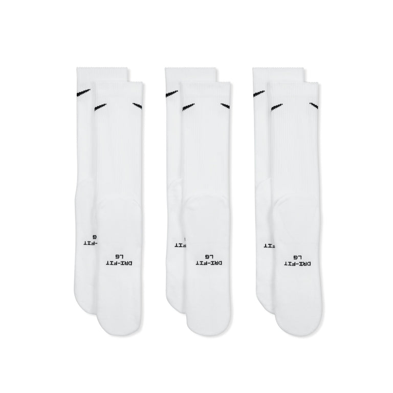 Nike	Everyday Elevated Crew Socks 3-Pack - L / White - 2
