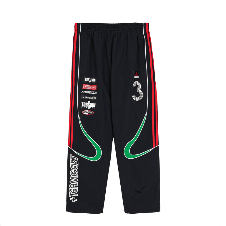 Adidas Teamgeist Moto Trackpant - S / Black / Green / Better Scarlet
