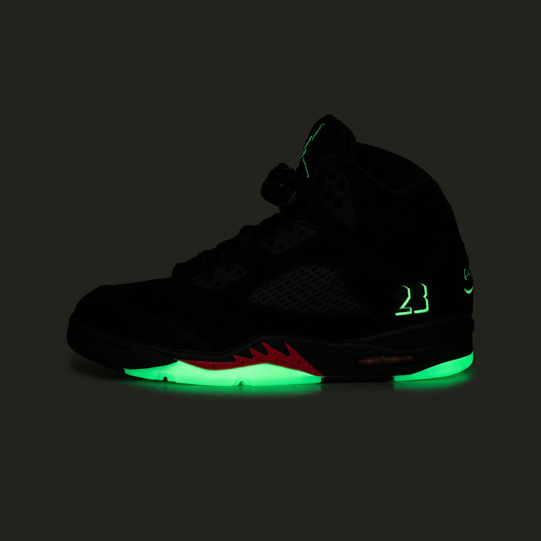 Nike Air Jordan 5 Retro OG *Halloween* - 40.5 / Black / Picante Red / Green / Glow in the Dark - 4
