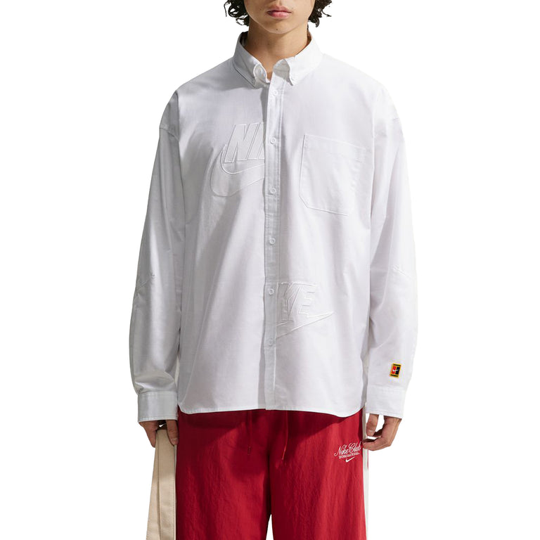 Nike	Club Rules Long-Sleeve Oxford Top - L / White / White - 2
