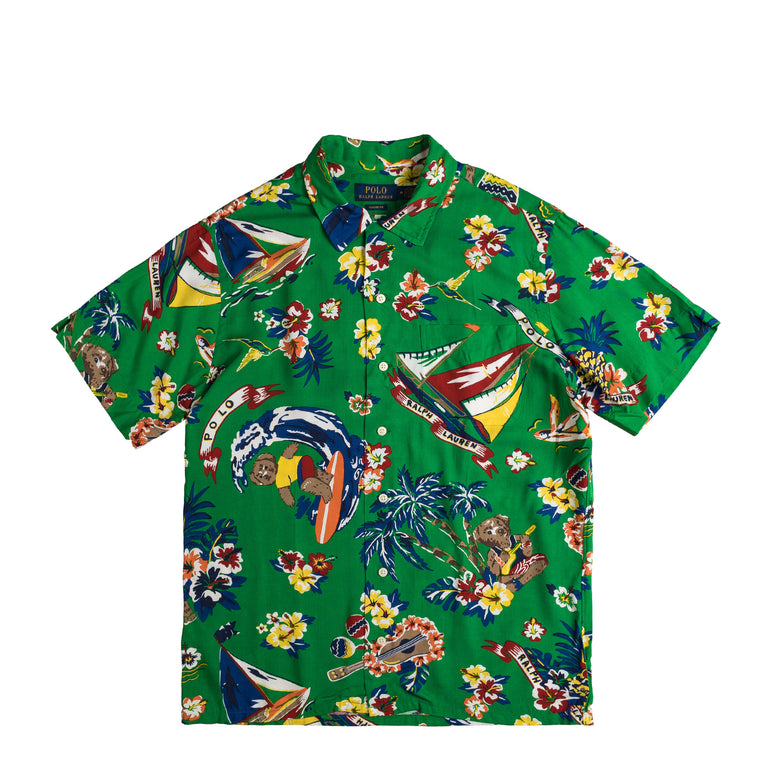 Polo Ralph Lauren Classic Fit Polo Bear Print Camp Shirt