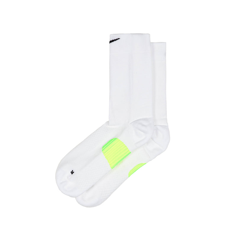 Nike	Running Midweight Crew Socks - XL / White / Volt / Black
