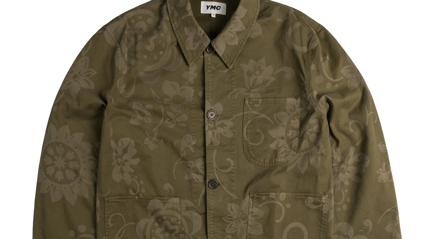 YMC Labour Core Jacket Olive Floral