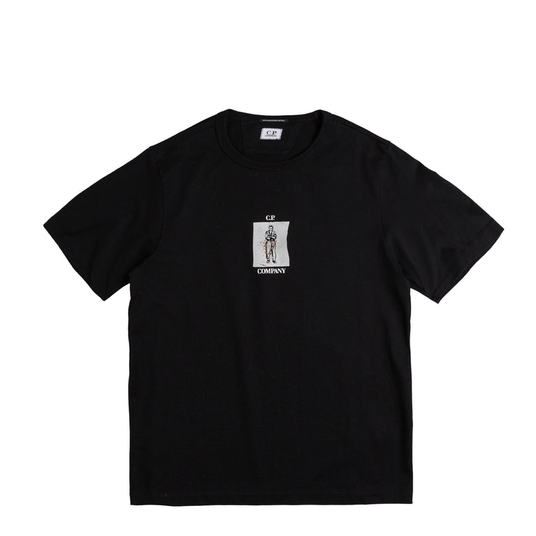 C.P. Company 30/2 Mercerized Jersey Twisted Graphic T-shirt