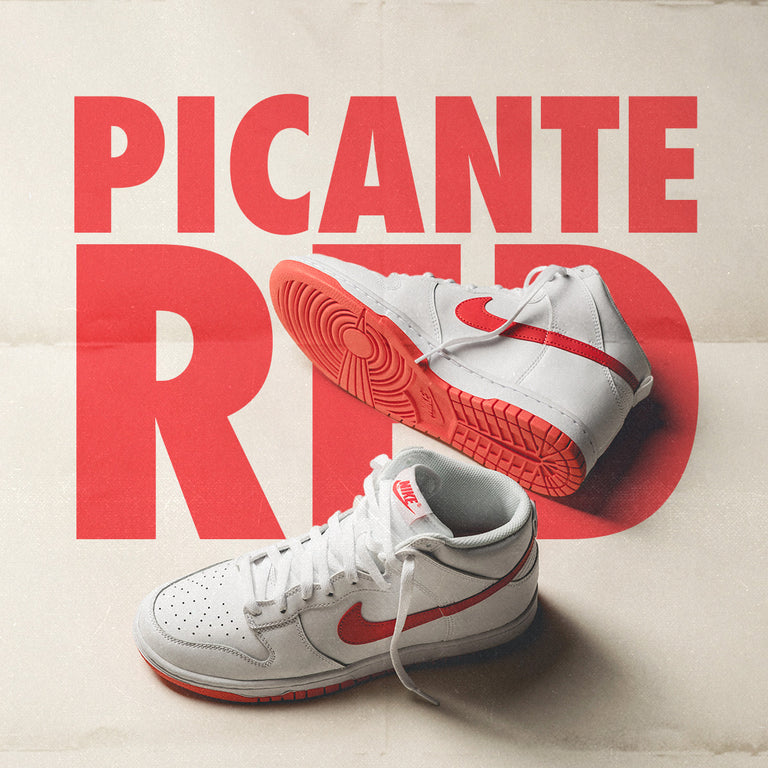 Nike dunk high red white best sale