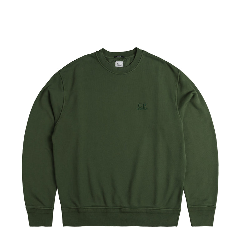 C.P. Company Cotton Diagonal Fleece Logo Sweatshirt