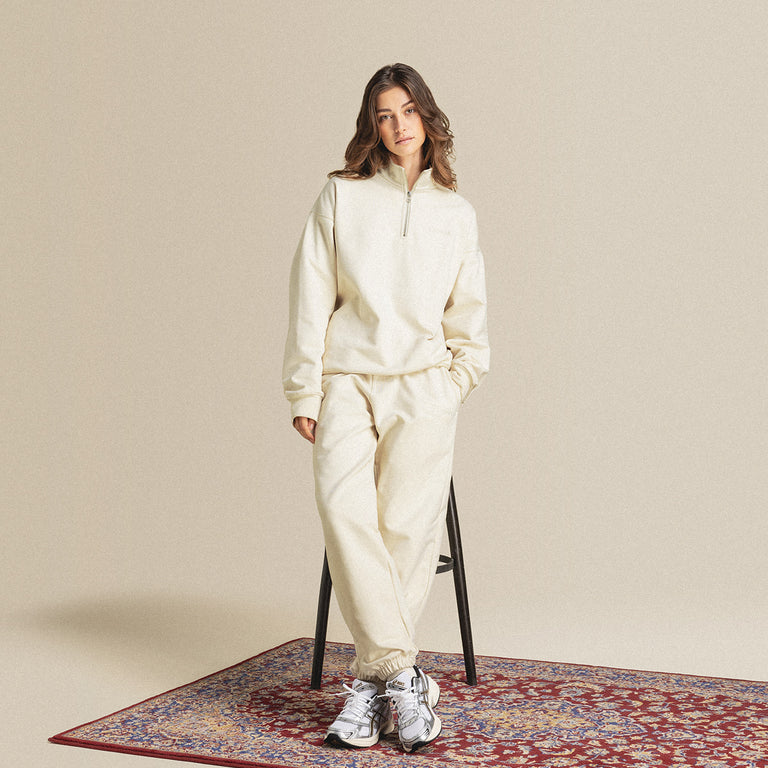 Asphaltgold Essential Half Zip Sweater onfeet