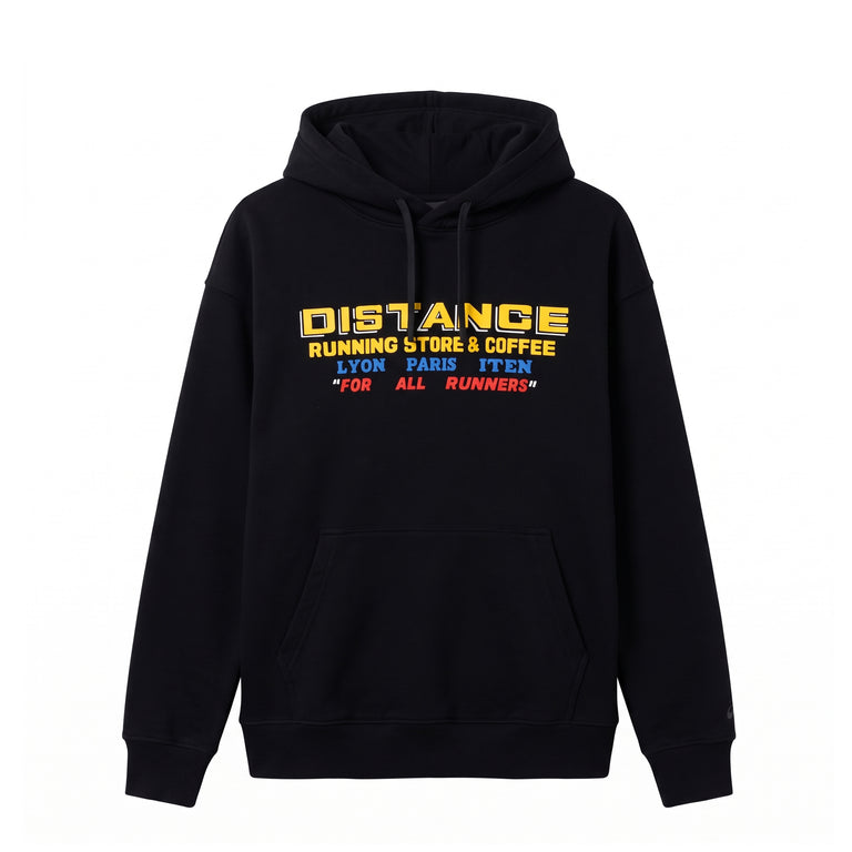 Asics x Distance Comfort LS Hoodie - XL / Performance Black - 1
