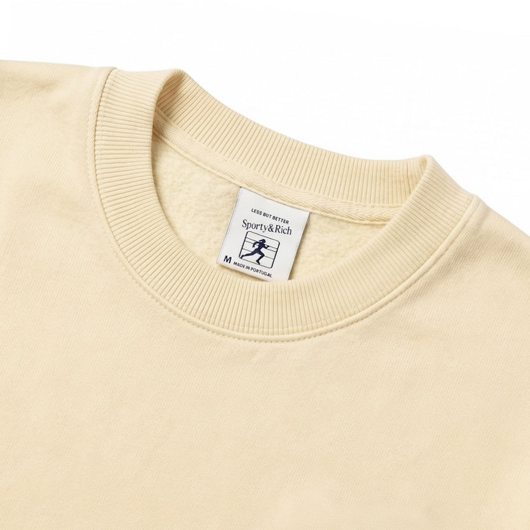 Sporty & Rich Avenue Crewneck - XL / Almond / Navy - 3