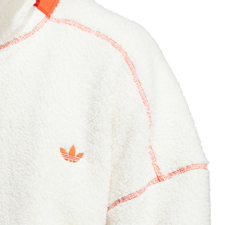 Adidas Adams Blvd Fleece Jacket - M / Off White / Preloved Red - 3
