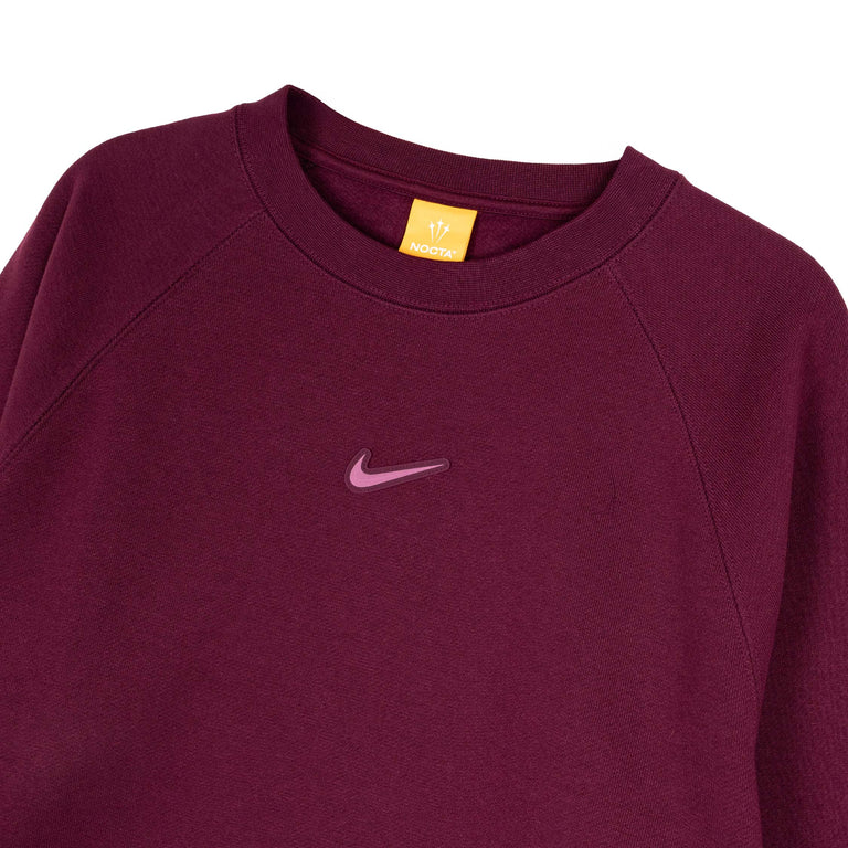 Nike x Nocta Fleece CS Crew - XXL / Bordeaux / Light Bordeaux - 3
