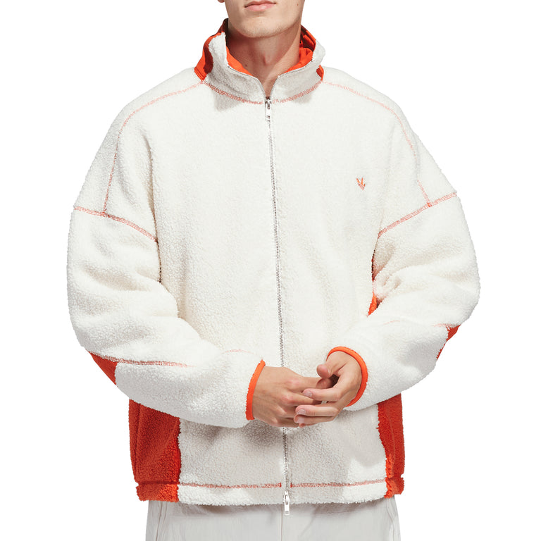 Adidas Adams Blvd Fleece Jacket - M / Off White / Preloved Red - 5
