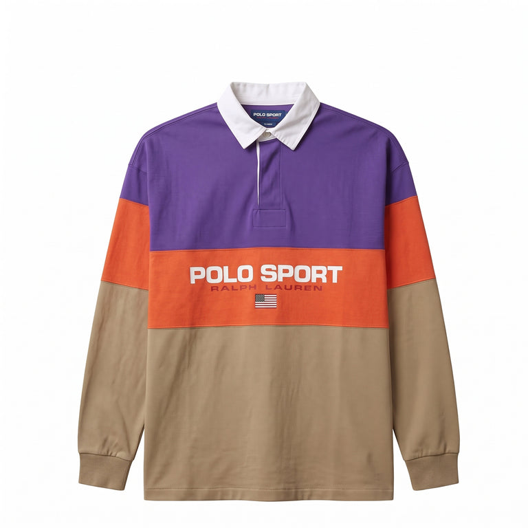 Polo Ralph Lauren Polo Sport Knit Rugby Pullover - S / Purple Lilac Multi
