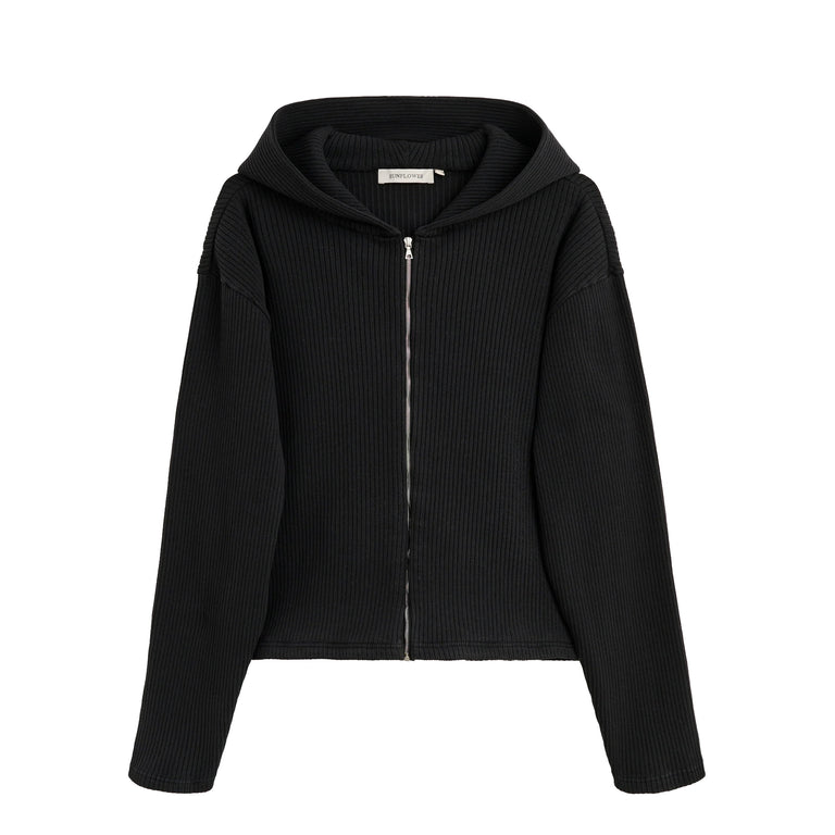 Sunflower Rib Zip Sweat - M / Black
