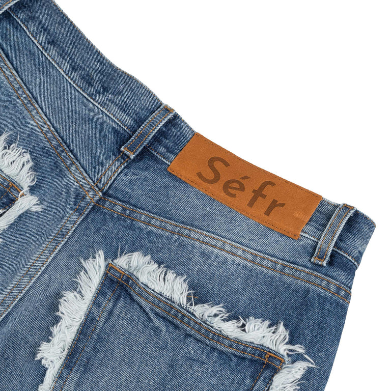 Sefr Frayed Cut Jeans