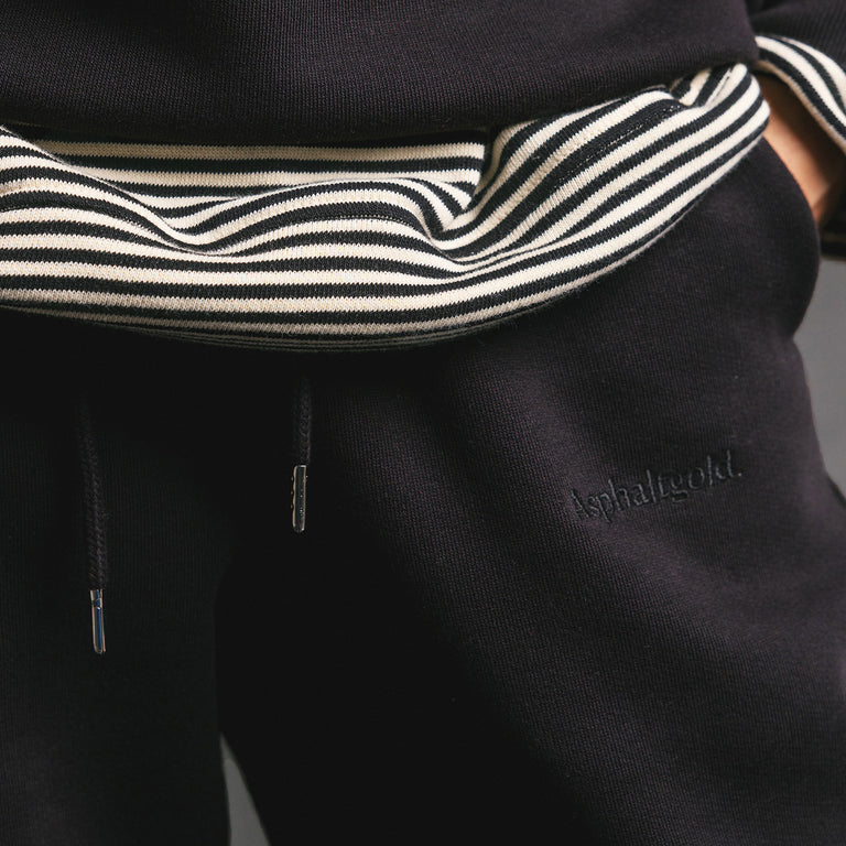 Asphaltgold Essential Sweatpants (Black) onfeet