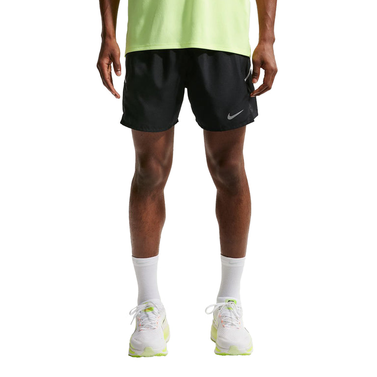 Nike	Miler Dri-Fit 2-In-1 5" Running Shorts - S / Black / Black / Reflective Silver - 3