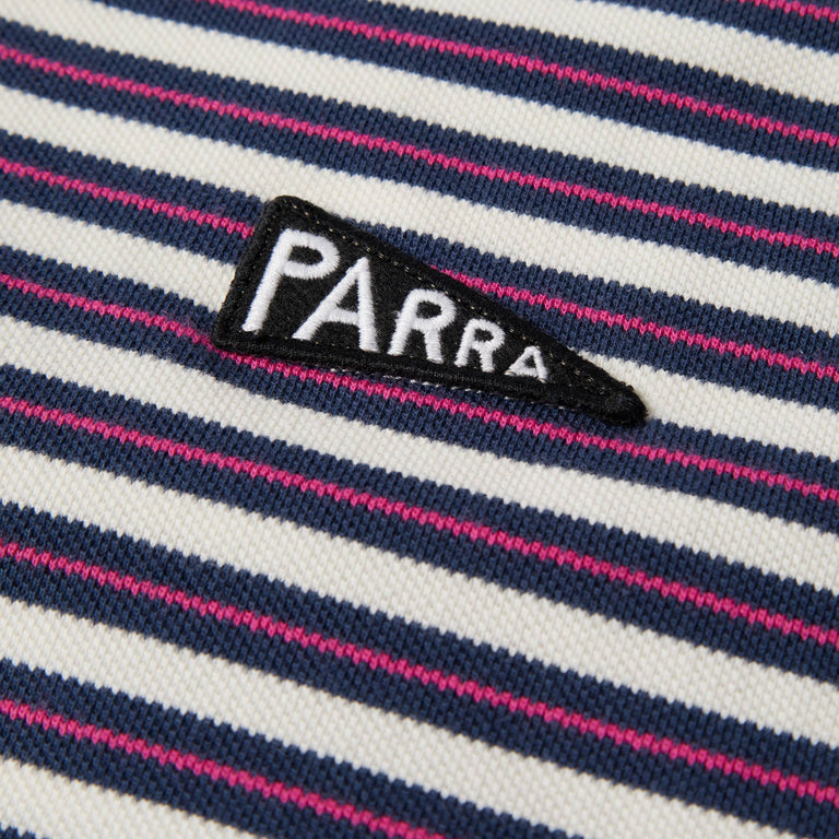 By Parra Flag Striper Polo Shirt - XXL / Purple / Pink - 4