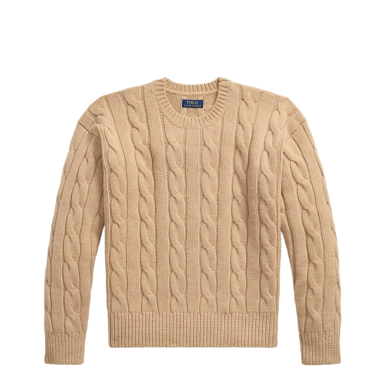 Polo Ralph Lauren Cable-Knit Wool-Blend Jumper - S / Camel Melange - 1
