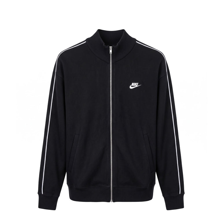 Nike	Club Knit Track Jacket - XXL / Black / White / White - 2
