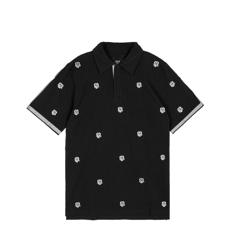 CHITO International Allover Finesse Embroidered Polo - S / Black
