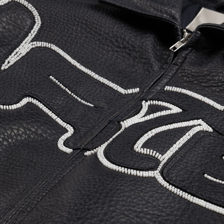 Arte Antwerp Big Logo Leather Jacket