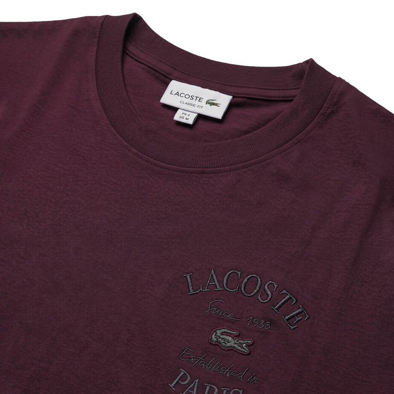 Lacoste Embroidery Accent Cotton Jersey T-Shirt - S / Chestnut Brown - 2
